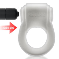 Hunkyjunk Revring Cockring with Bullet Vibrator White Ice