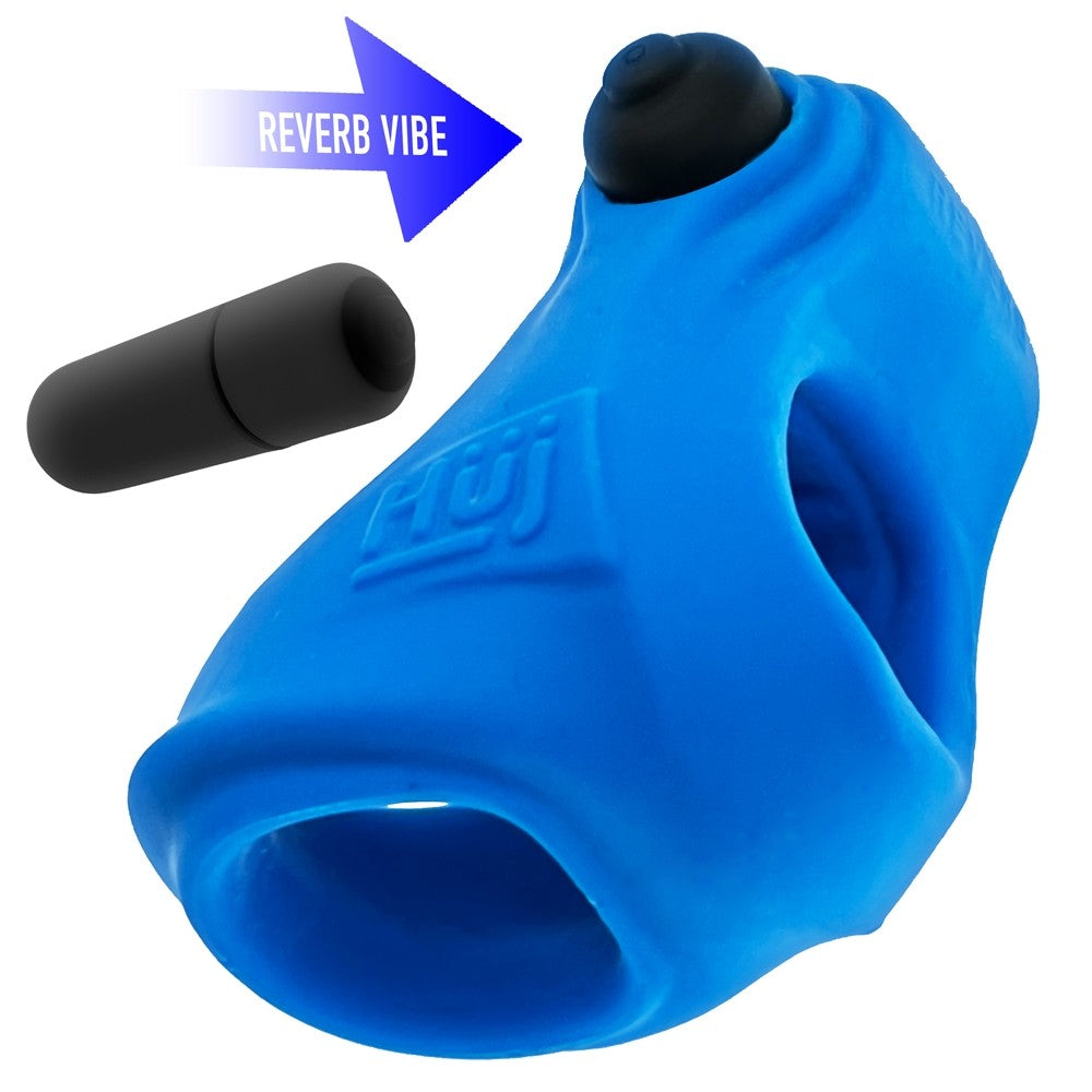 Hunkyjunk Revsling Cock & Ball Sling with Bullet Vibrator Teal