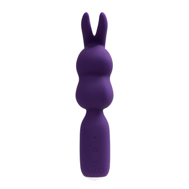 VeDO Hopper Bunny Rechargeable Silicone Mini Wand Vibrator Purple