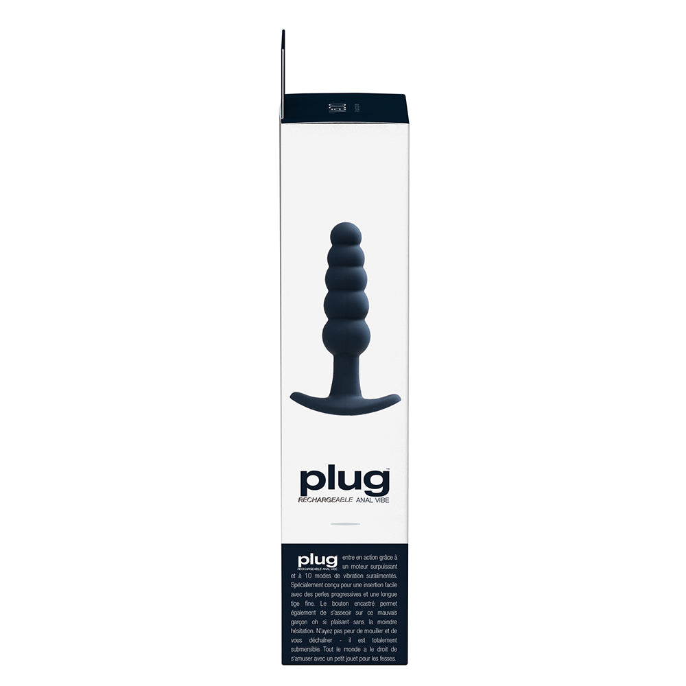 VeDO Plug Rechargeable Silicone Vibrating Anal Plug Black