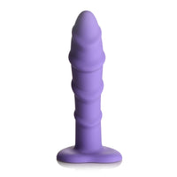 Simply Sweet Swirl 7 in. Silicone Dildo Purple