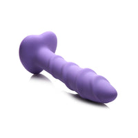 Simply Sweet Swirl 7 in. Silicone Dildo Purple