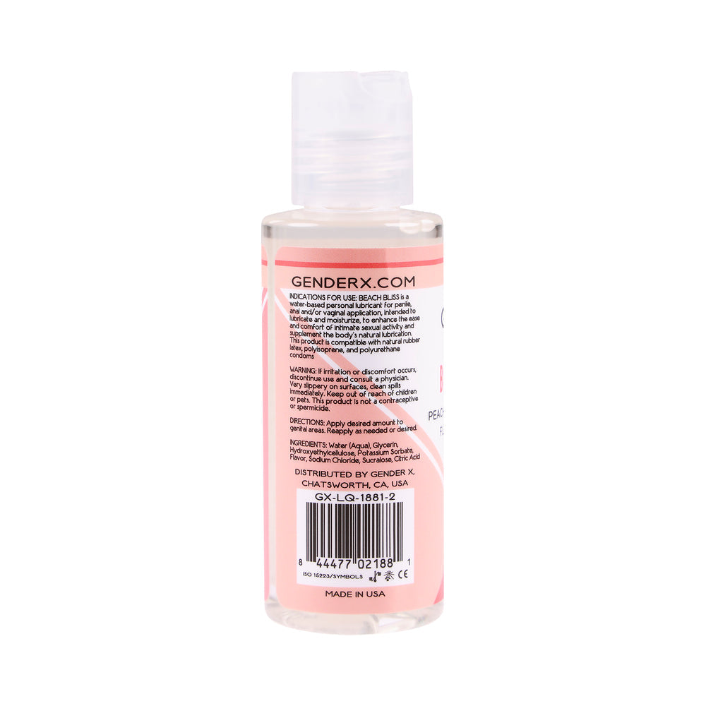 Gender X Beach Bliss Peach, Orange & Cranberry Flavored Water-Based Lubricant 2 oz.