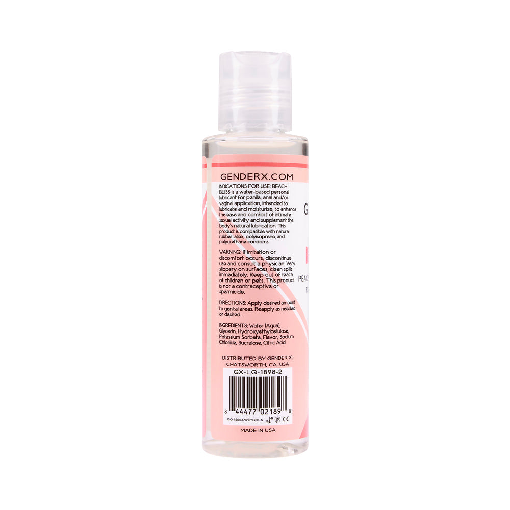 Gender X Beach Bliss Peach, Orange & Cranberry Flavored Water-Based Lubricant 4 oz.