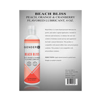 Gender X Beach Bliss Peach, Orange & Cranberry Flavored Water-Based Lubricant 4 oz.