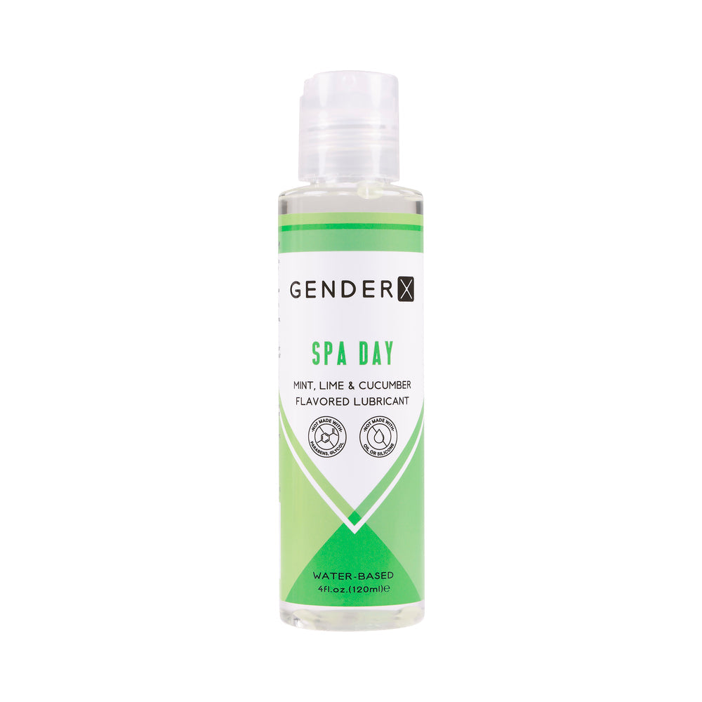 Gender X Spa Day Mint, Lime & Cucumber Flavored Water-Based Lubricant 4 oz.