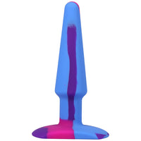 A-Play Groovy Silicone Anal Plug 5 in. Multi-Colored, Pink