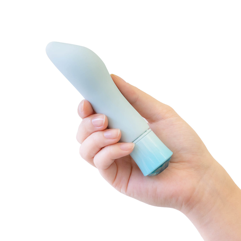 Blush Oh My Gem Ardor Rechargeable Warming Silicone Tapered Vibrator Aquamarine