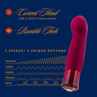 Blush Oh My Gem Classy Rechargeable Warming Silicone G-Spot Vibrator Garnet