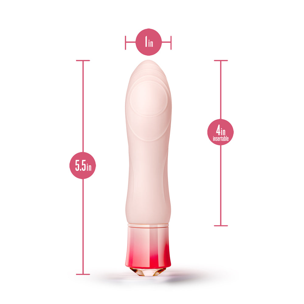 Blush Oh My Gem Elegant Rechargeable Warming Textured Silicone G-Spot Vibrator Morganite