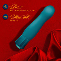 Blush Oh My Gem Fierce Rechargeable Warming Silicone G-Spot Vibrator Blue Topaz