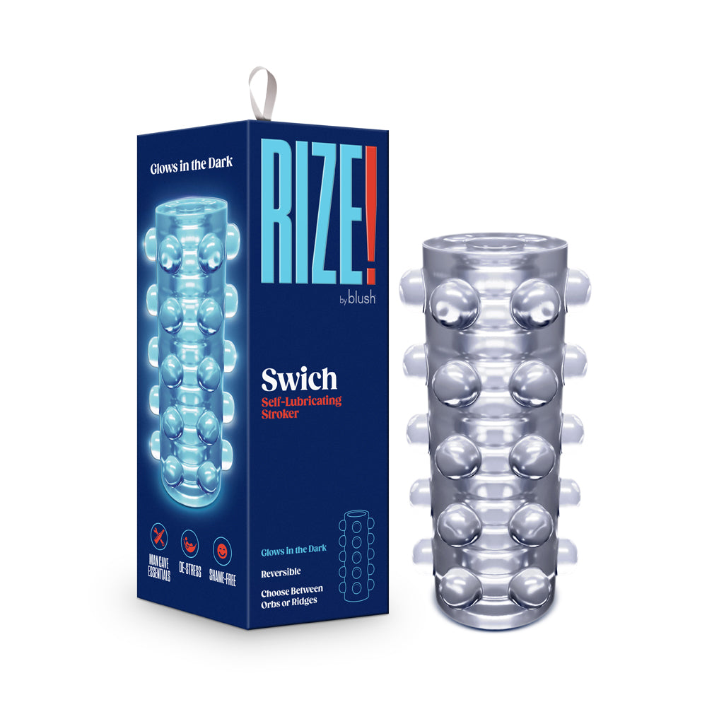 RIZE! Swich Glow in the Dark Self-Lubricating Stroker†Clear