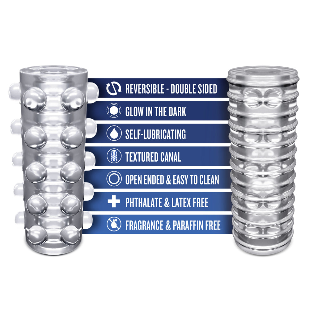 RIZE! Swich Glow in the Dark Self-Lubricating Stroker†Clear