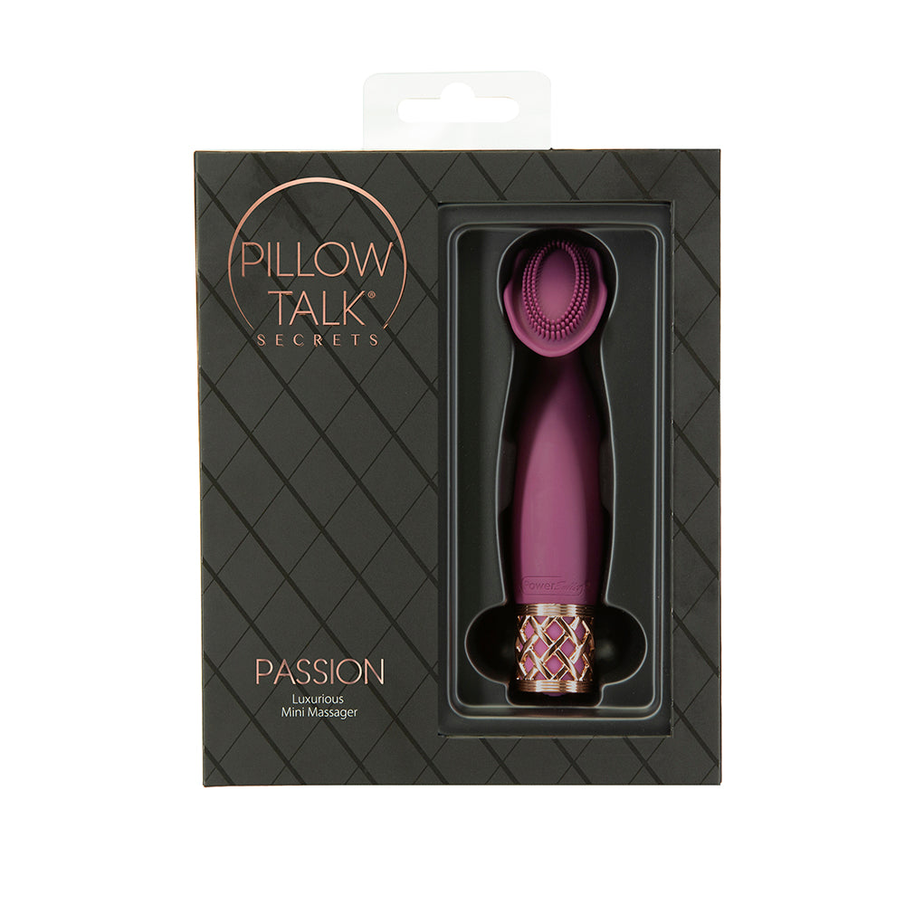 Pillow Talk Secrets Passion Rechargeable Silicone Clitoral Vibrator Wine