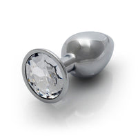 Shots Ouch! Round Gem Butt Plug Small Silver/Diamond