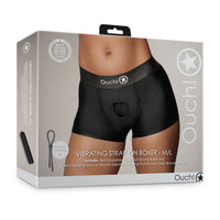 Ouch Vibr Strapon Boxer M/L Blk