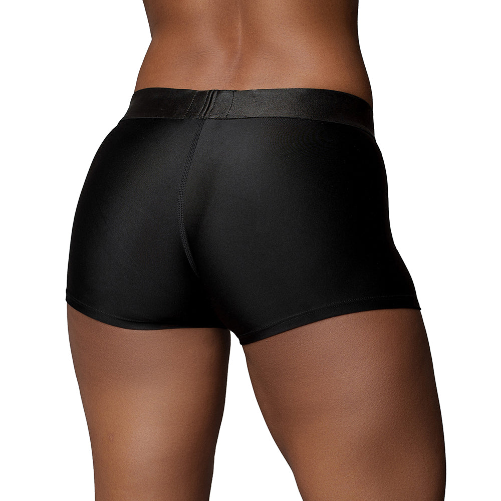Shots Ouch! Vibrating Strap-on Boxer Black M/L