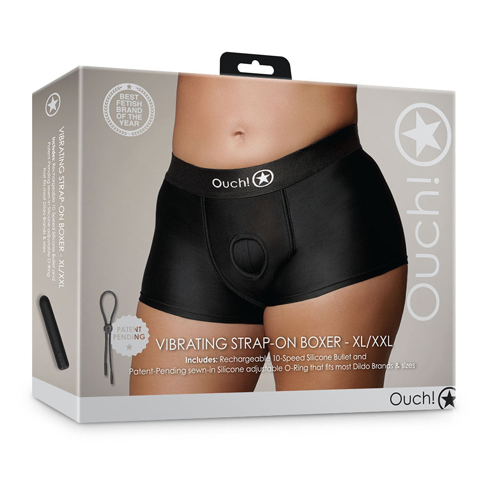 Ouch Vibr Strapon Boxer XL/2XL Blk