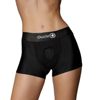 Shots Ouch! Vibrating Strap-on Boxer Black XS/S