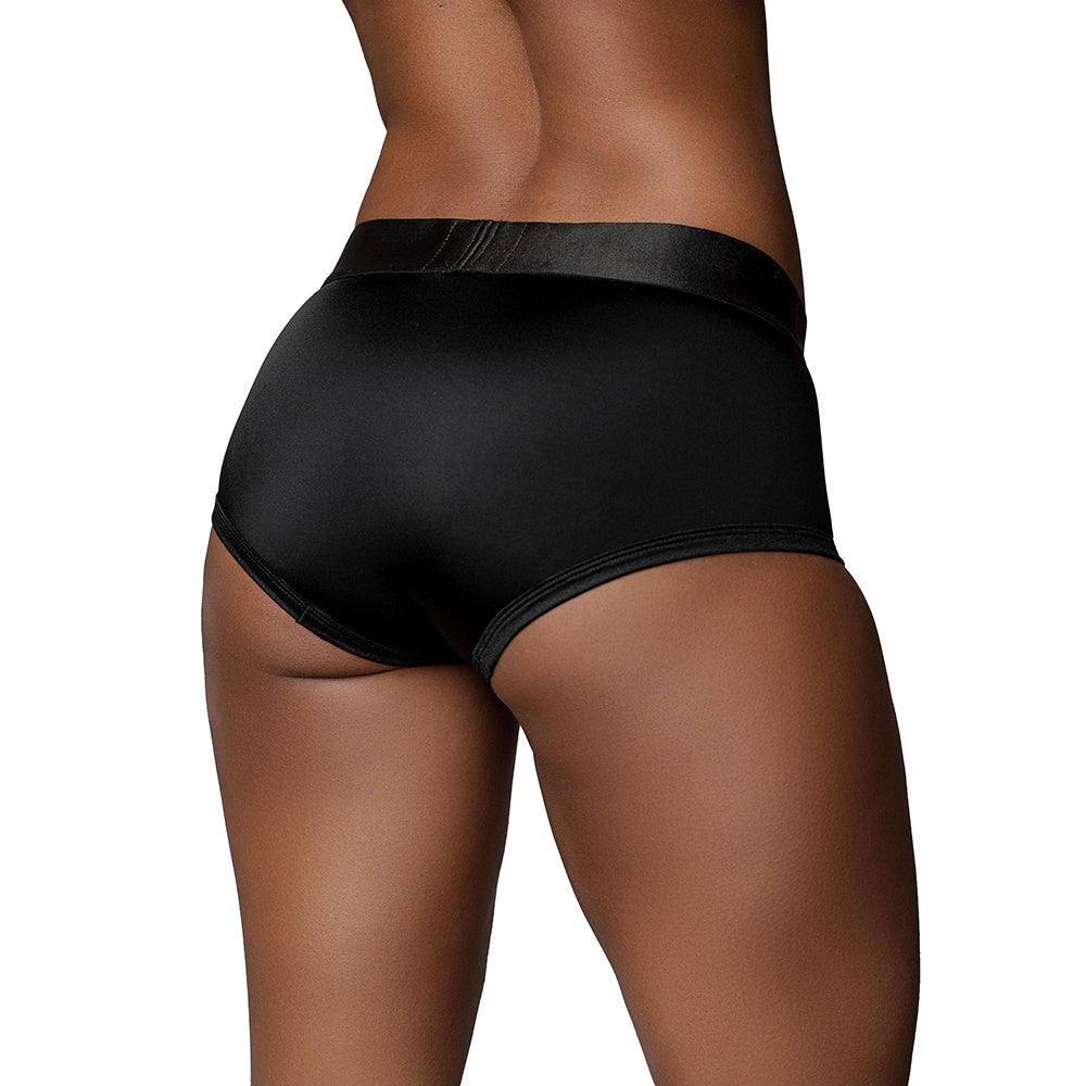 Shots Ouch! Vibrating Strap-on Brief Black M/L