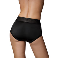 Shots Ouch! Vibrating Strap-on Brief Black XS/S