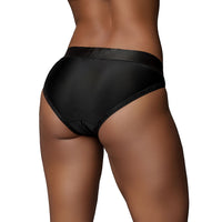 Shots Ouch! Vibrating Strap-on Hipster Black M/L