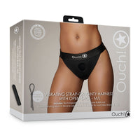 Shots Ouch Vibr Strapon Panty Harn ML Bk