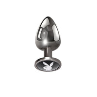 Playboy Tux Large Metal Anal Plug Hematite