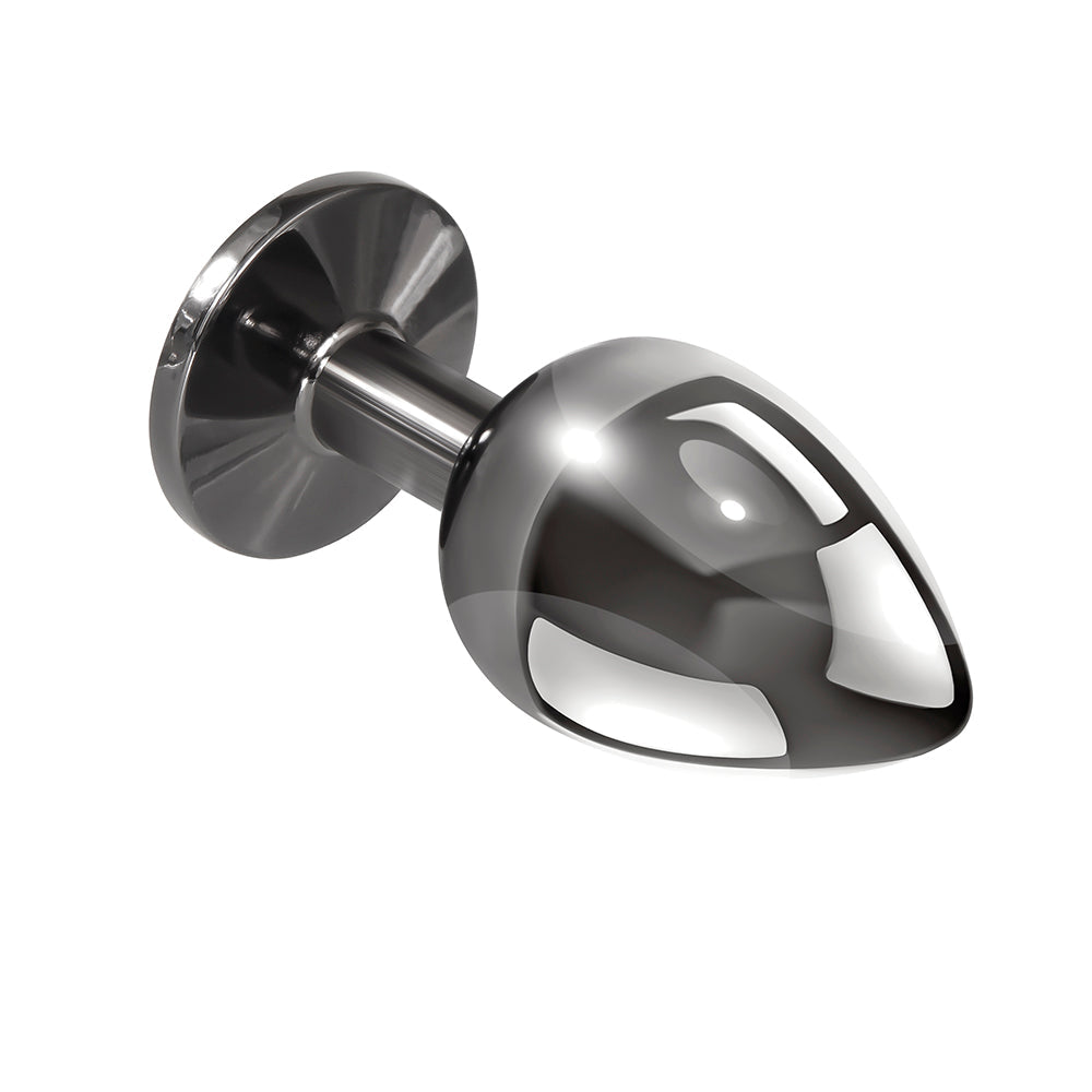 Playboy Tux Large Metal Anal Plug Hematite