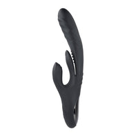 Playboy Rapid Rabbit Rechargeable Silicone Dual Stimulation Vibrator Black