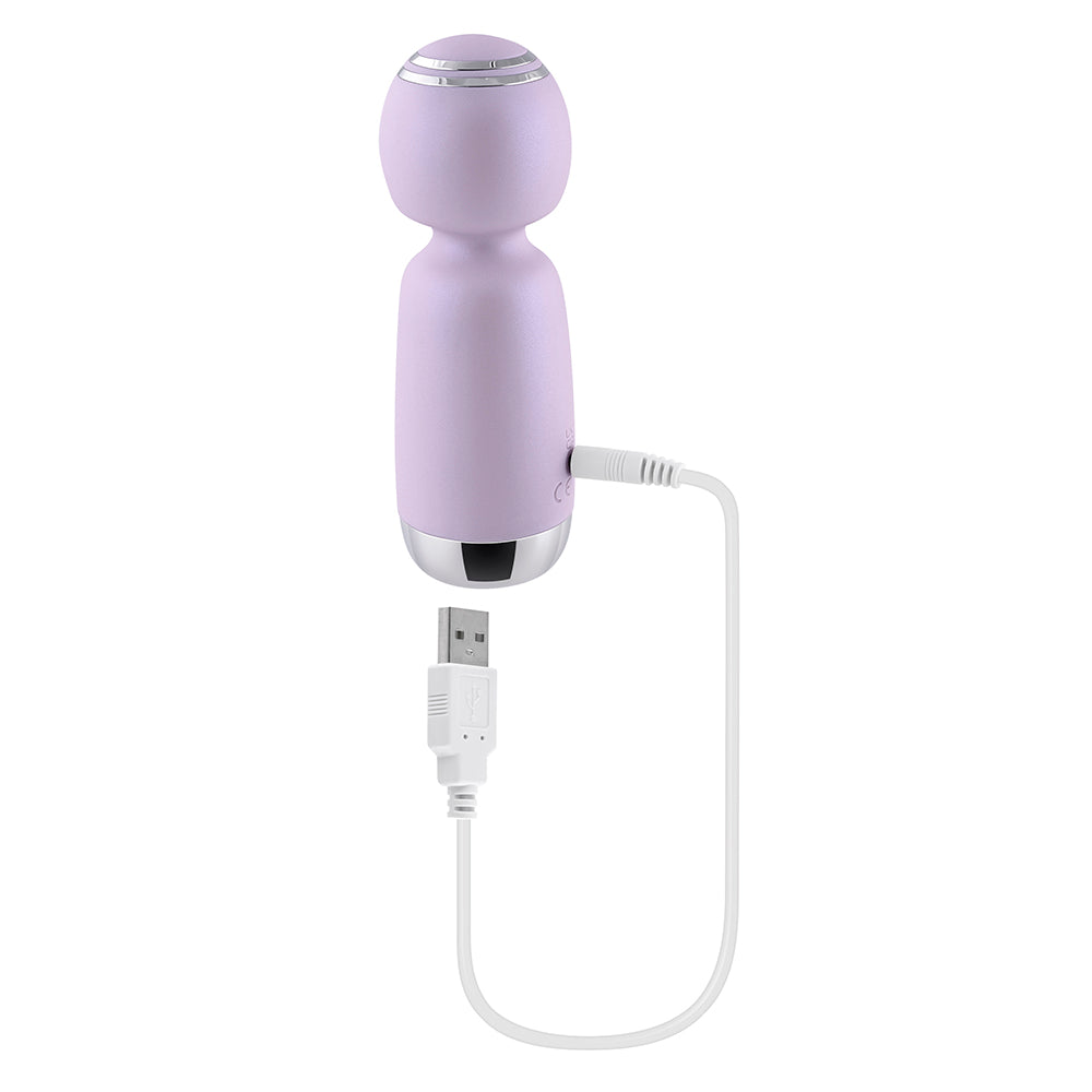 Playboy Royal Mini Rechargeable Silicone Wand Vibrator Opal