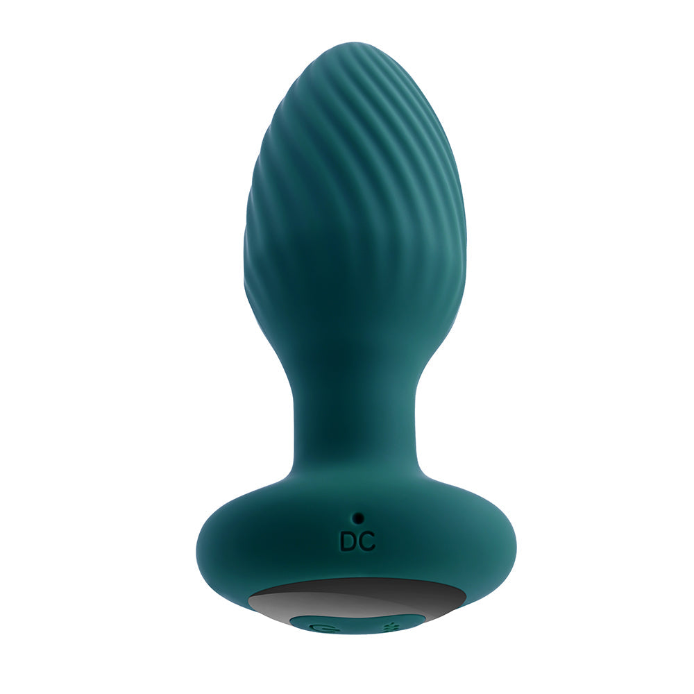 Playboy Spinning Tail Teaser Rechargeable Remote Controlled Vibrating Rotating Silicone Anal Plug Salute