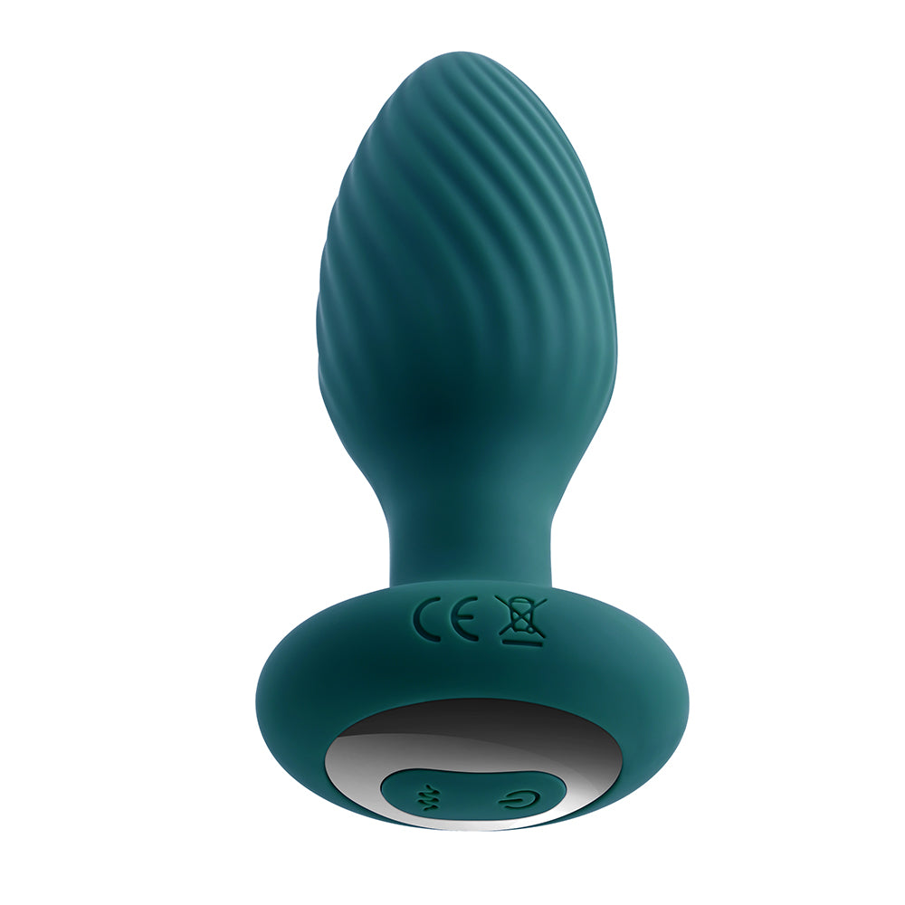 Playboy Spinning Tail Teaser Rechargeable Remote Controlled Vibrating Rotating Silicone Anal Plug Salute