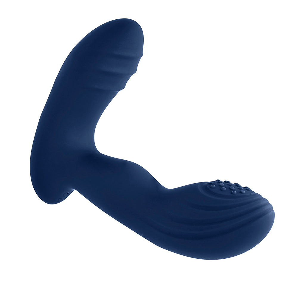 Playboy Pleasure Pleaser Rechargeable Remote Controlled Warming Vibrating Silicone Prostate Massager Deep Ocean