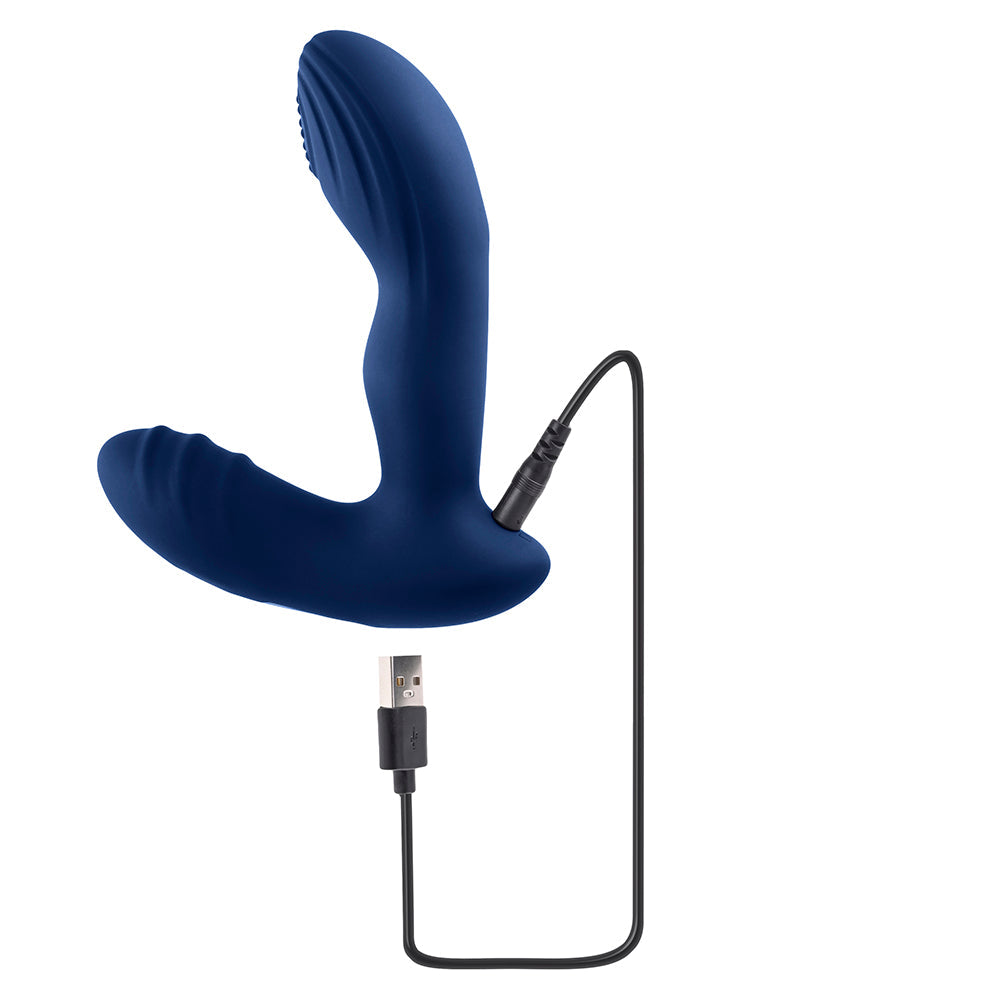 Playboy Pleasure Pleaser Rechargeable Remote Controlled Warming Vibrating Silicone Prostate Massager Deep Ocean