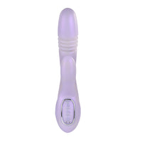 Playboy Bumping Bunny Rechargeable Thrusting Warming Silicone Dual Stimulation Vibrator Opal