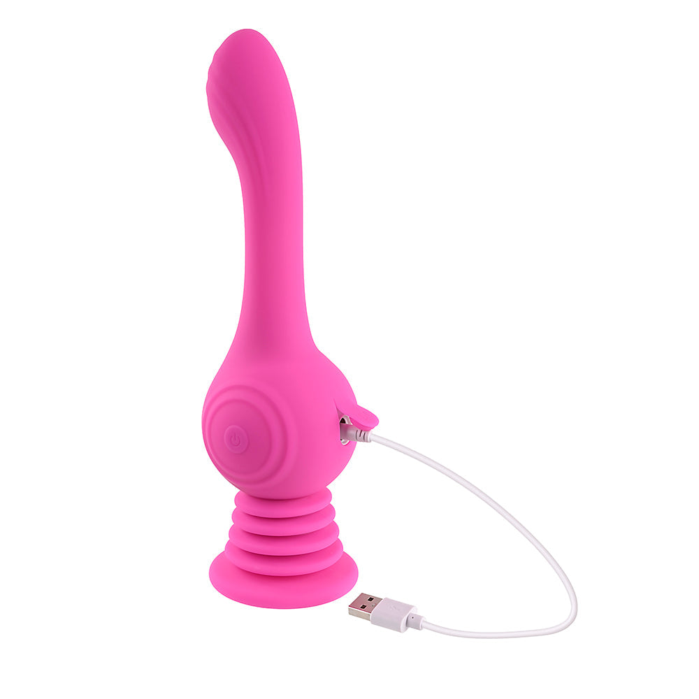 Evolved Gyro Vibe Rechargeable Gyrating Silicone Vibrator Pink