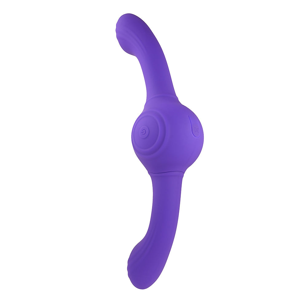 Evolved Our Gyro Vibe Rechargeable Dual Ended Gyrating Silicone Vibrator Purple