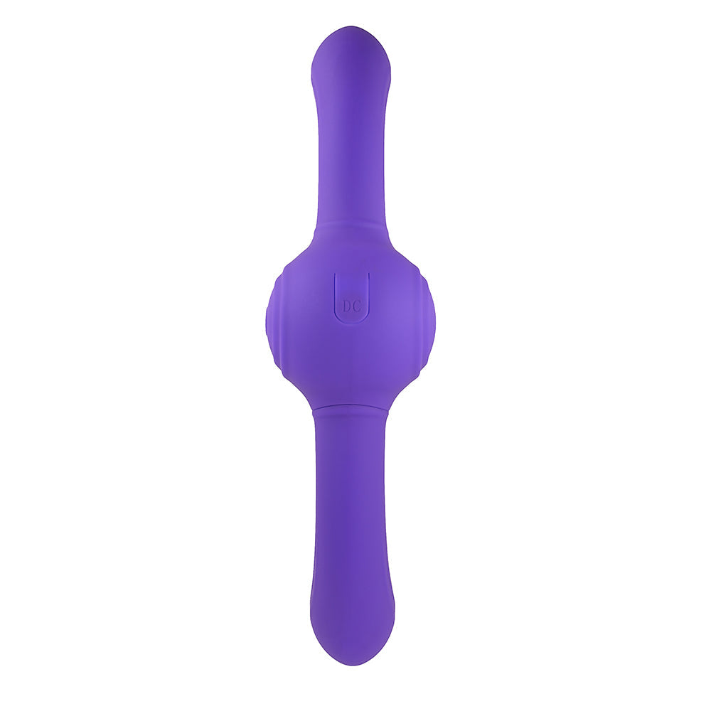 Evolved Our Gyro Vibe Rechargeable Dual Ended Gyrating Silicone Vibrator Purple