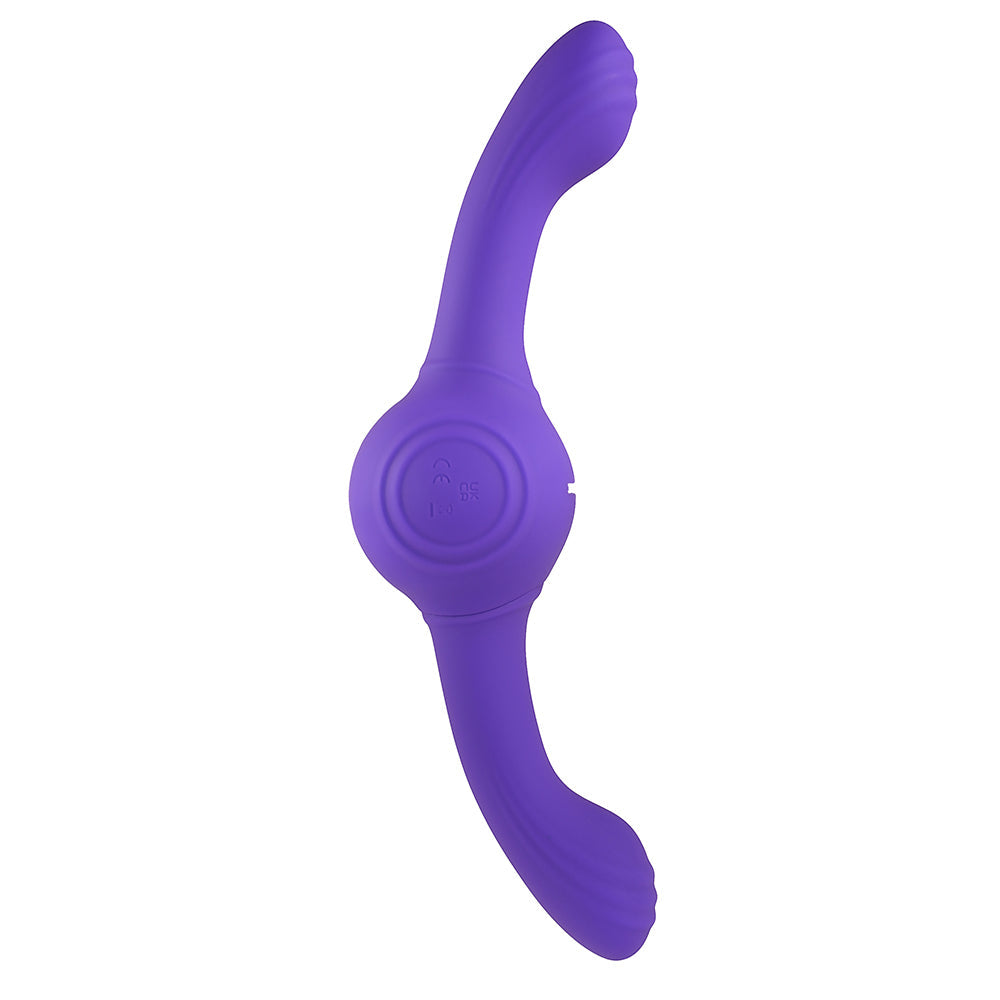 Evolved Our Gyro Vibe Rechargeable Dual Ended Gyrating Silicone Vibrator Purple