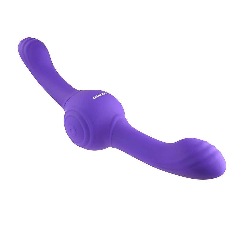 Evolved Our Gyro Vibe Rechargeable Dual Ended Gyrating Silicone Vibrator Purple