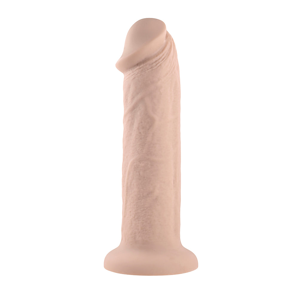 Evolved Girthy Rechargeable Vibrating 7 in. Silicone Dildo Light