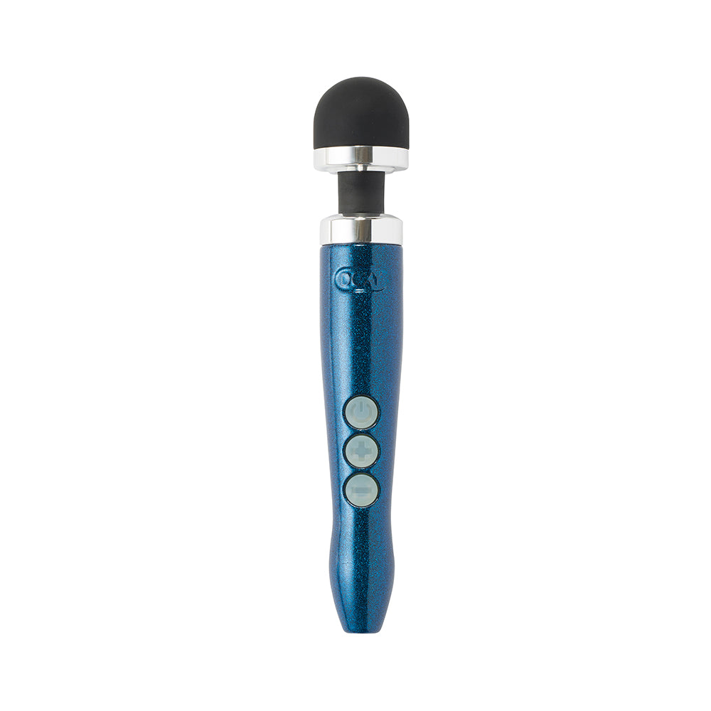 Doxy Die Cast 3R Rechargeable Compact Wand Vibrator Blue Flame