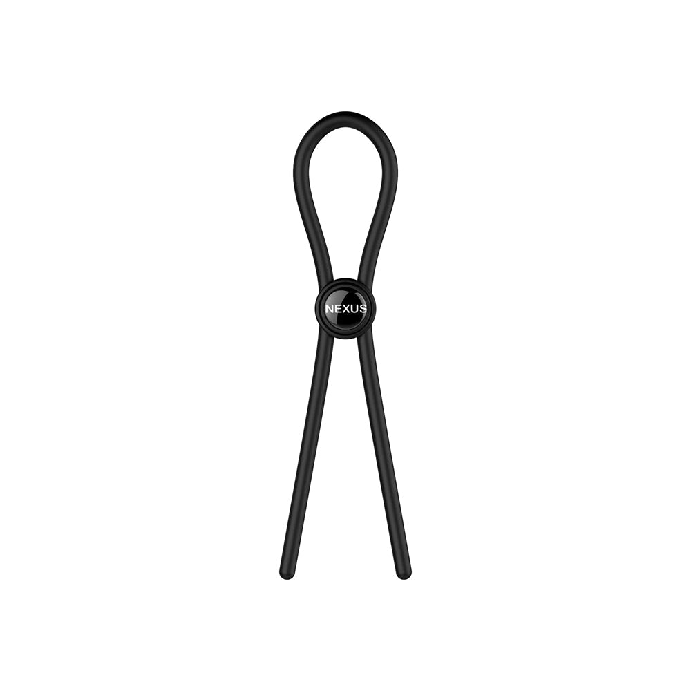 Nexus Forge Adjustable Silicone Lasso Cockring Black