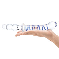 Glas Twister 10 in. Dual-Ended Glass Dildo