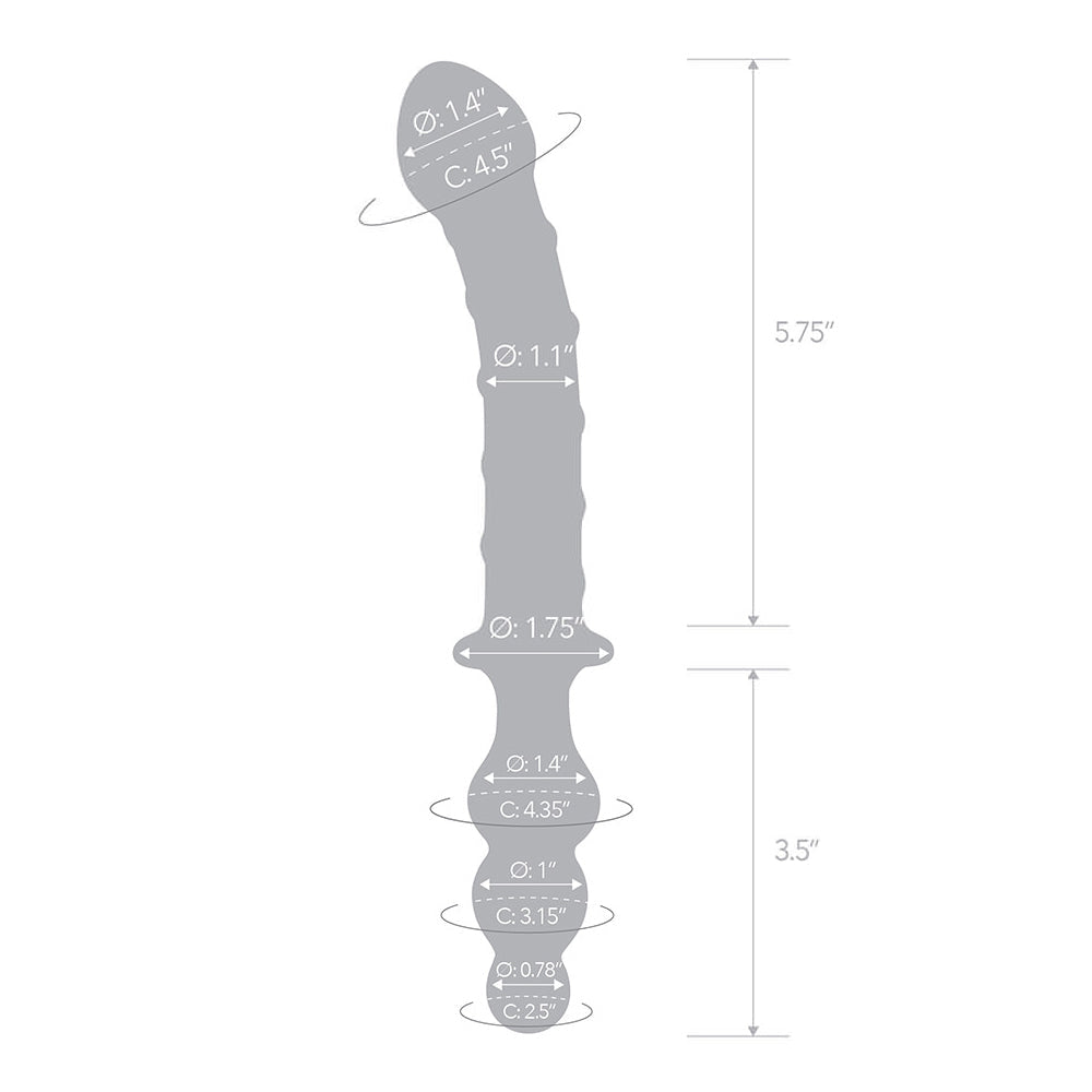 Glas Twister 10 in. Dual-Ended Glass Dildo