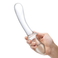 Glas Classic 9 in. Curved Dual-Ended Glass Dildo