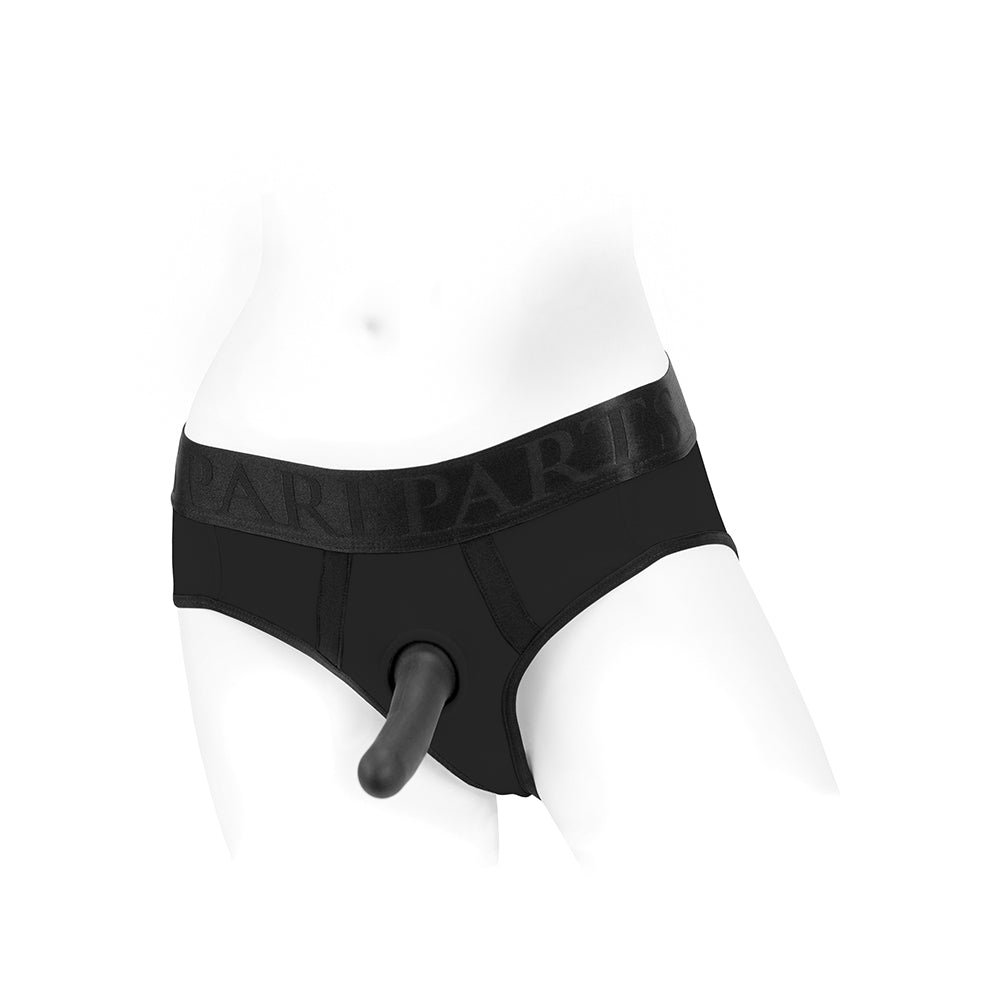 SpareParts Tomboi Nylon Briefs Harness Black Size 5XL
