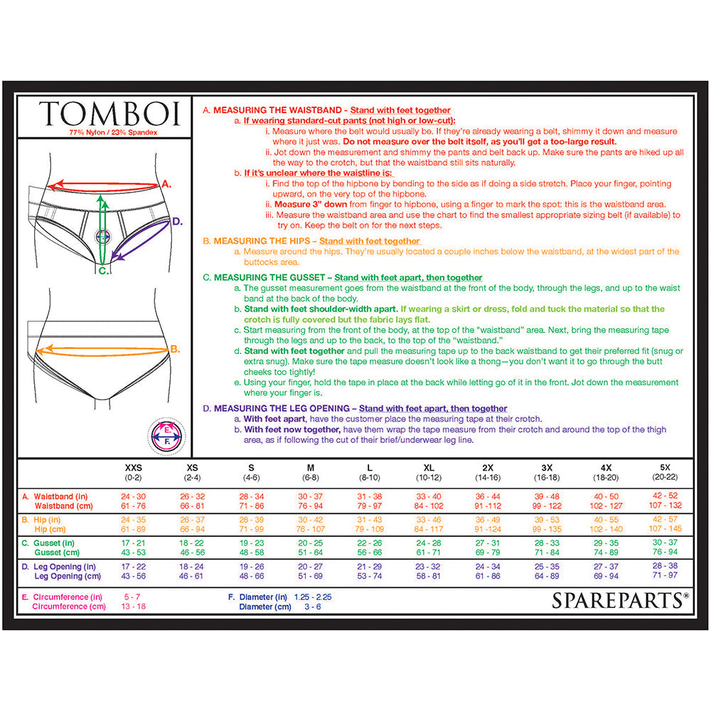 SpareParts Tomboi Nylon Briefs Harness for Intimate Play