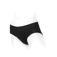 SpareParts Tomboi Rayon Briefs Harness Black Size XS